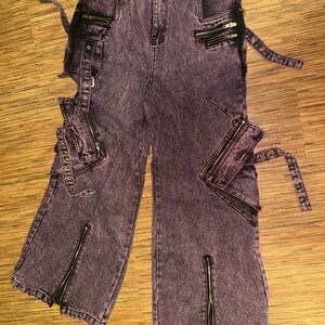 Tie-Dye Heavywork Purple Denim Pants – Size L